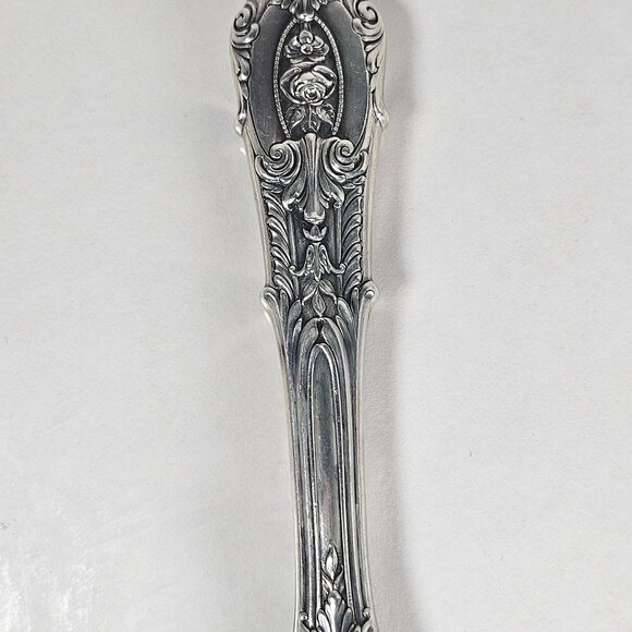 Antique Rose Point by Wallace Sterling Silver Two Piece Salad Serving Set - Picture 5 of 13